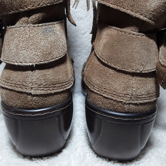 Soft Walk Tan Suede Leather Boots Size 5 - Picture 8 of 12